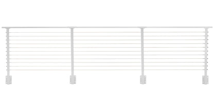 13 ft. Deck Cable Railing, 36 in. Face Mount, White