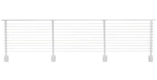 13 ft. Deck Cable Railing, 36 in. Face Mount, White