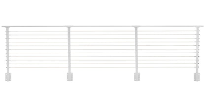 13 ft. Deck Cable Railing, 36 in. Face Mount, White , Stainless