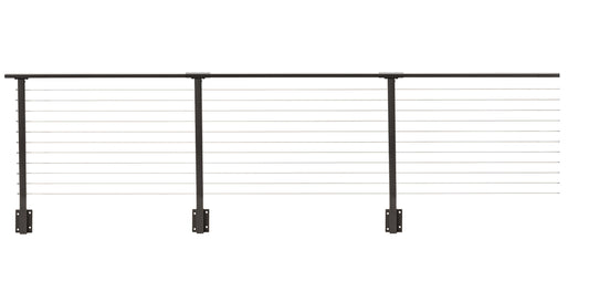 39 ft. x 36 in. Bronze Deck Cable Railing, Face Mount