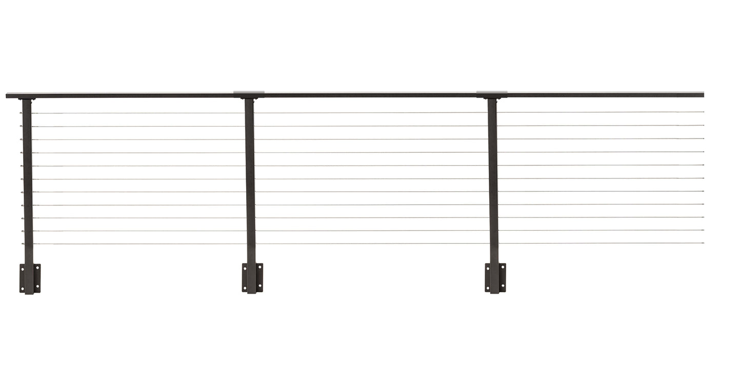 29 ft. x 36 in. Bronze Deck Cable Railing, Face Mount , Stainless