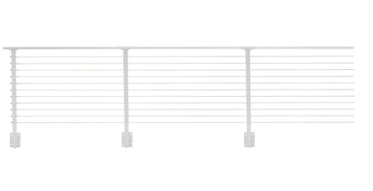 28 ft. Deck Cable Railing, 36 in. Face Mount, White , Stainless