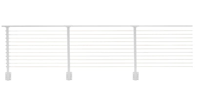 39 ft. Deck Cable Railing, 36 in. Face Mount, White , Stainless