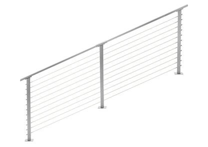 9 ft. Stair Cable Railing in Grey , Stainless