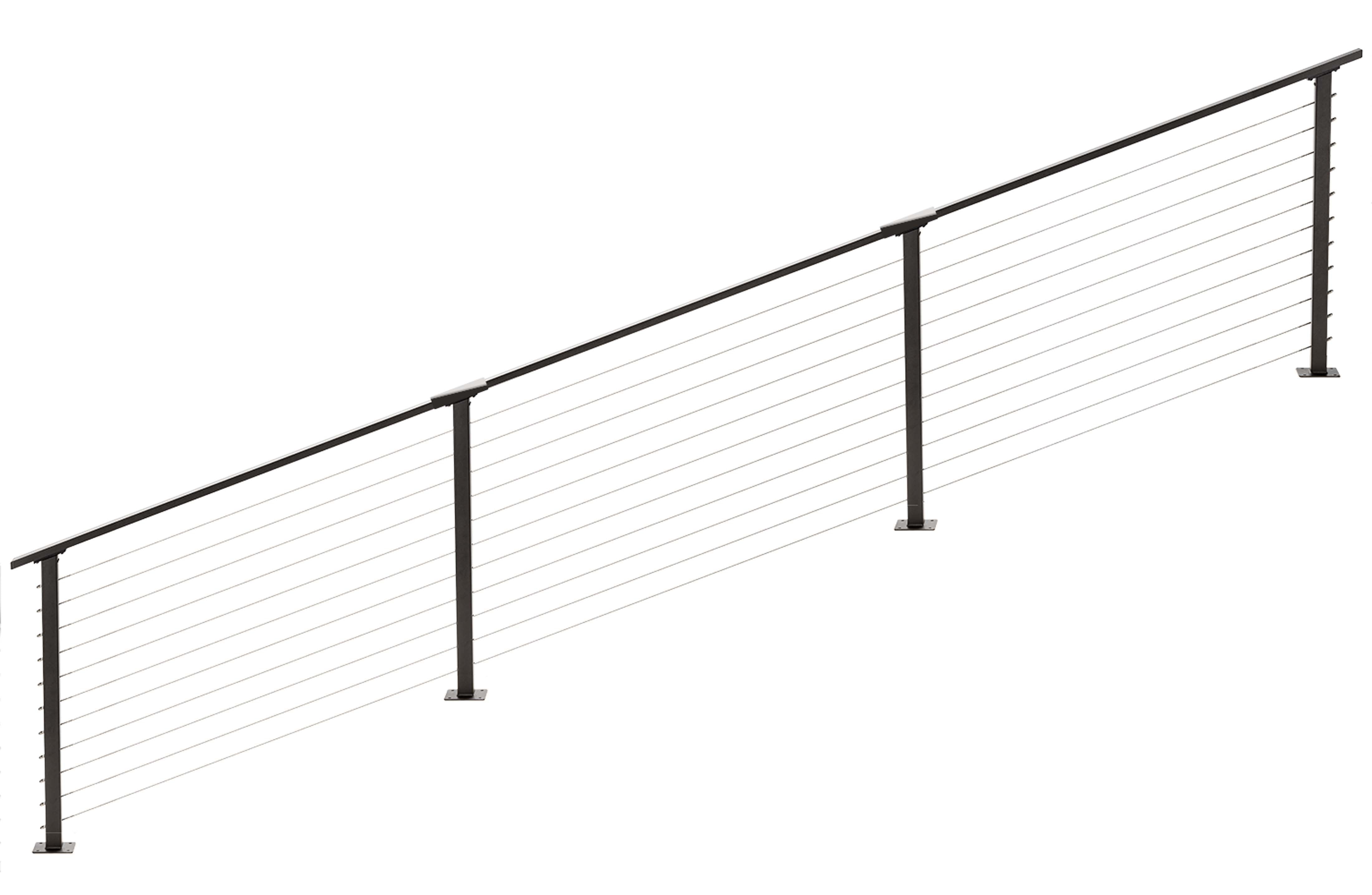 Cb17 Cable Railing 17 ft. Stair Cable Railing in Bronze – CityPost Cable Railing