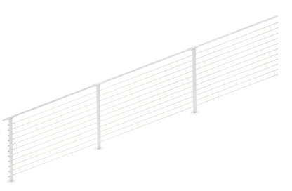 25 ft. Stair Cable Railing in White