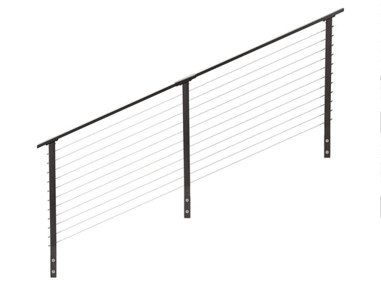7 ft. Stair Cable Railing, 36 in. Face Mount in Bronze , Stainless
