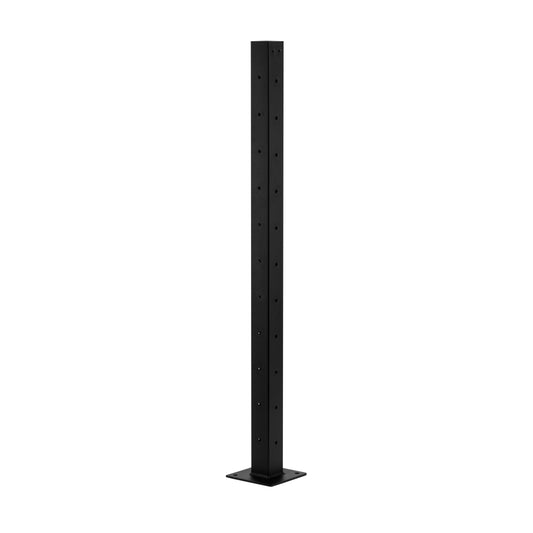 36", Base Mount, Corner, Zinc Post, Black