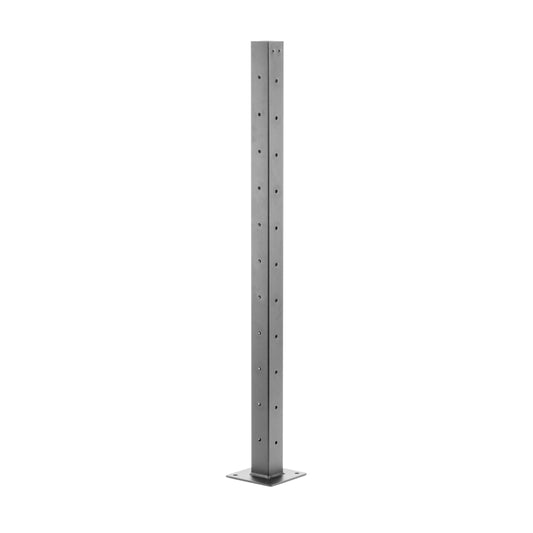 36", Base Mount, Corner, Zinc Post, Grey
