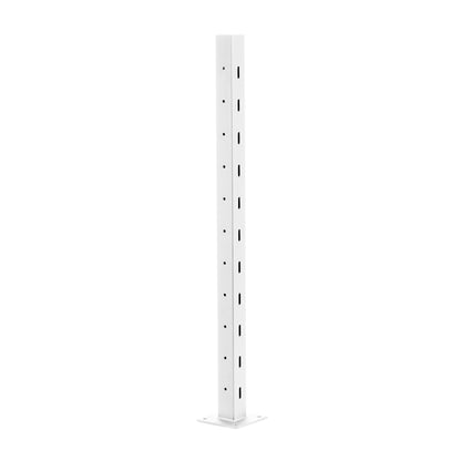 36", Base Mount, Transition, Stainless Post, White