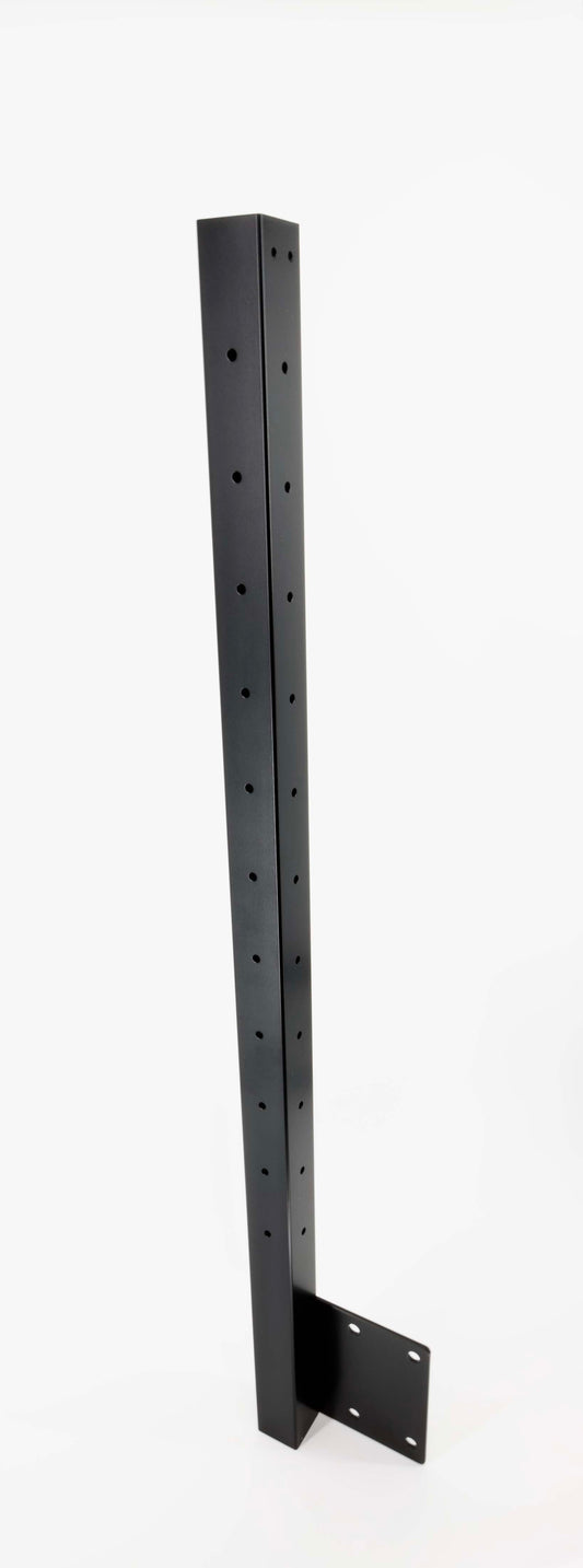 36", Fascia Mount, Corner, Zinc Post, Black