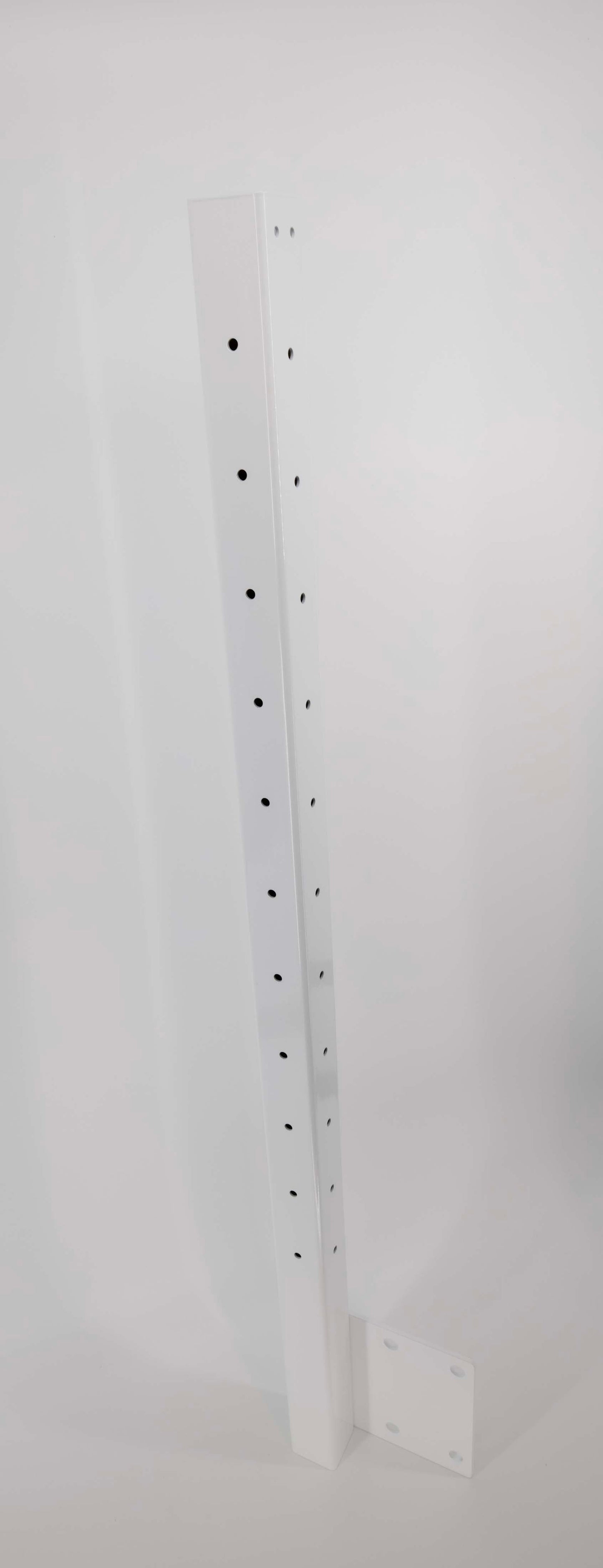 42", Fascia Mount, Corner, Zinc Post, White