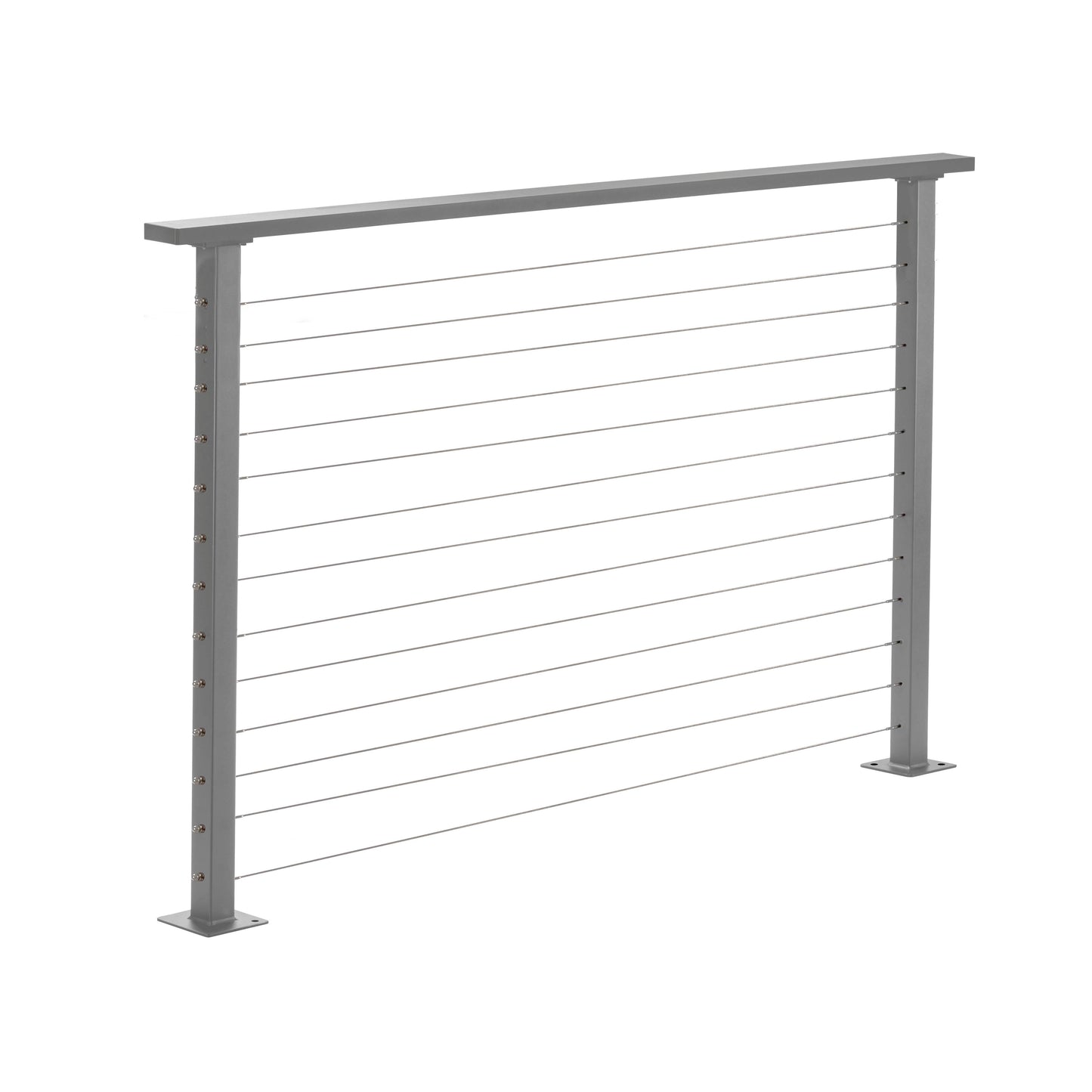 6 ft. Deck Cable Railing, 42 in. Base Mount, Grey