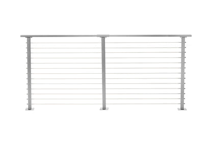 11 ft. Deck Cable Railing, 42 in. Base Mount in Grey