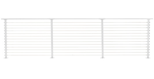 13 ft. Deck Cable Railing, 42 in. Base Mount, White