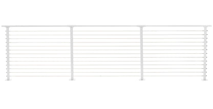 14 ft. Deck Cable Railing, 42 in. Base Mount, White