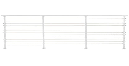 13 ft. Deck Cable Railing, 42 in. Base Mount, White , Stainless