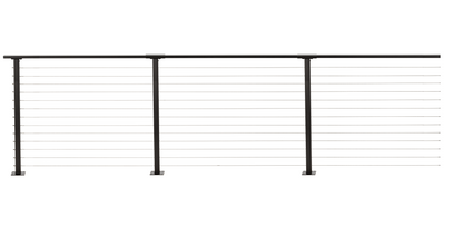 31 ft. x 42 in. Bronze Deck Cable Railing, Base Mount , Stainless