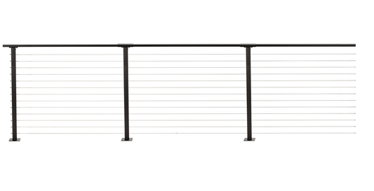 36 ft. x 42 in. Bronze Deck Cable Railing, Base Mount