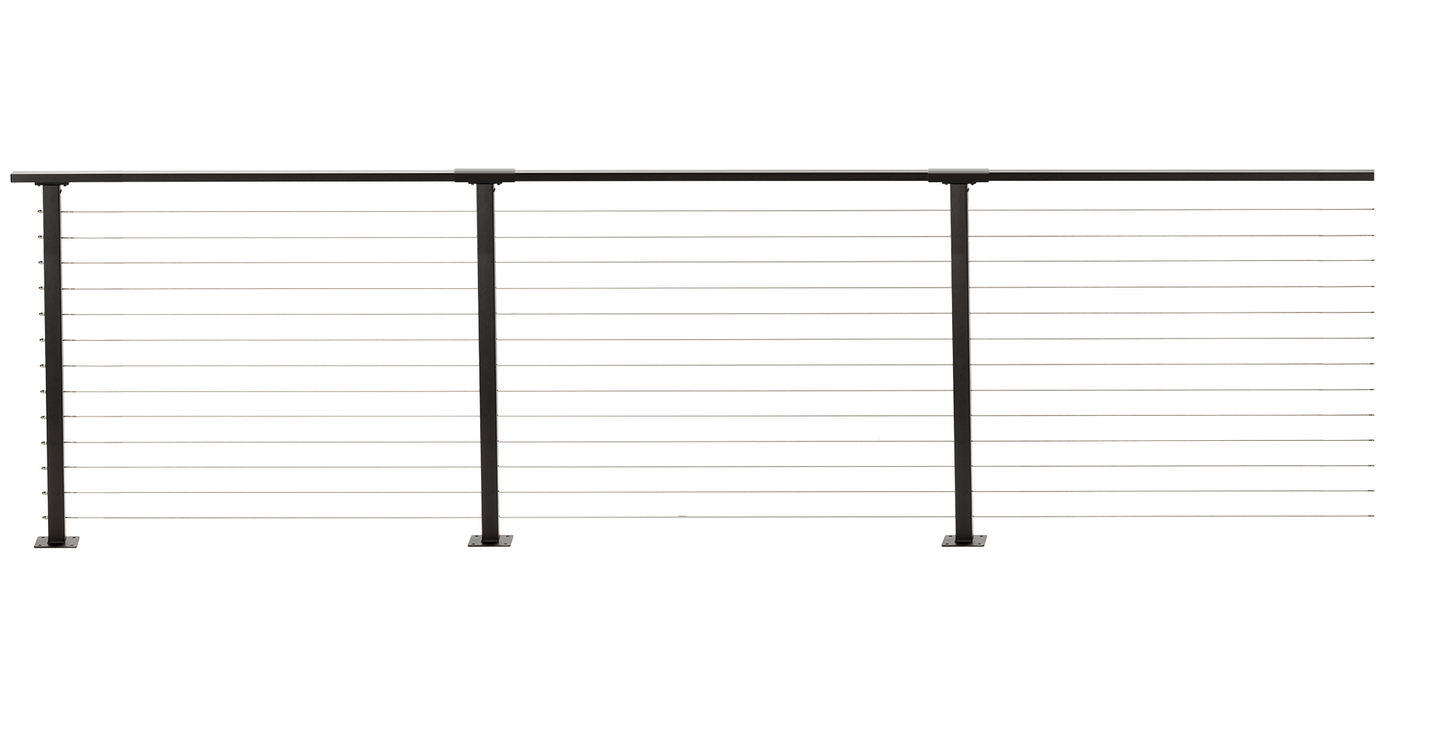 39 ft. x 42 in. Bronze Deck Cable Railing, Base Mount