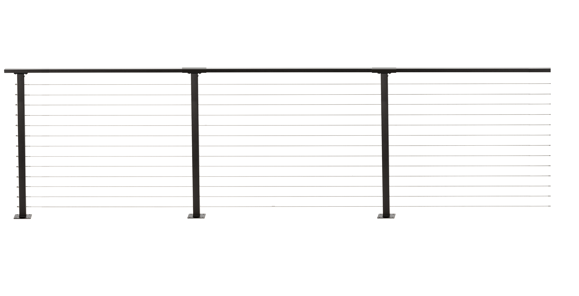 65nb Railing 65 ft. x 42 in. Bronze Deck Cable Railing, Base Mount , Stainless ...