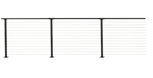 52 ft. x 42 in. Bronze Deck Cable Railing, Base Mount , Stainless