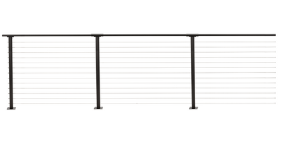 49 ft. x 42 in. Bronze Deck Cable Railing, Base Mount , Stainless