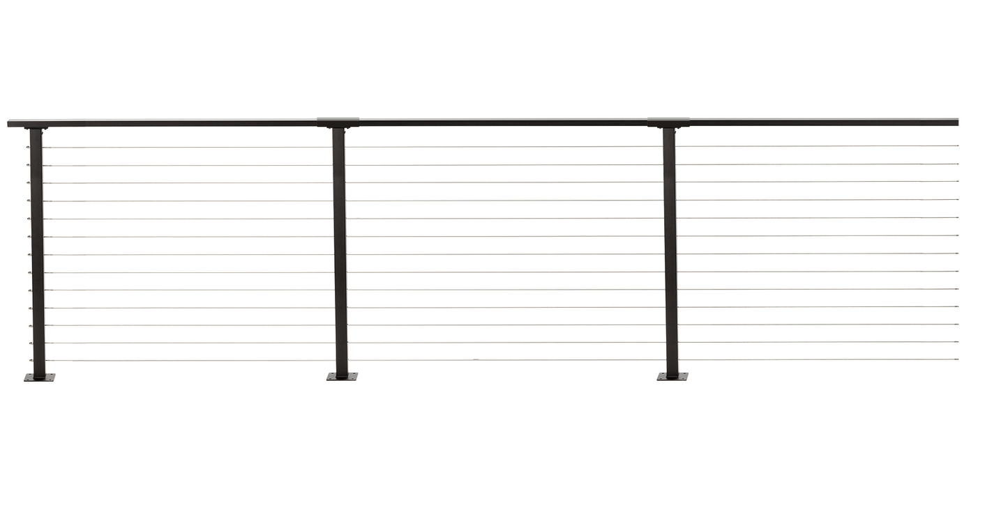 32 ft. x 42 in. Bronze Deck Cable Railing, Base Mount