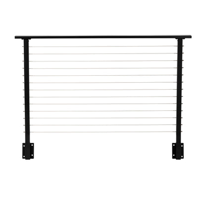 4 ft. Deck Cable Railing, 42 in. Face Mount, Black