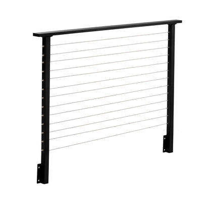 6 ft. Deck Cable Railing, 42 in. Face Mount, Black
