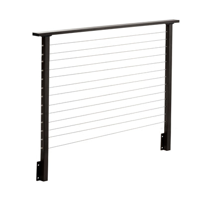 6 ft. Deck Cable Railing, 42 in. Face Mount in Bronze