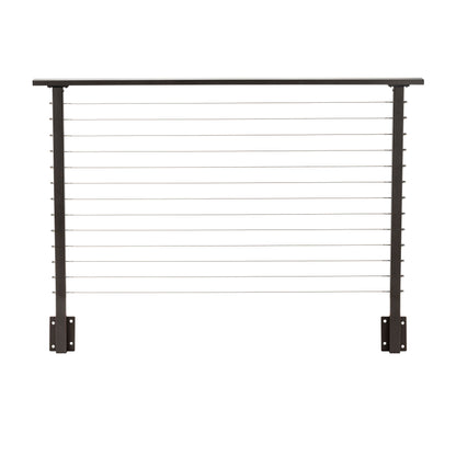 6 ft. Deck Cable Railing, 42 in. Face Mount in Bronze , Stainless