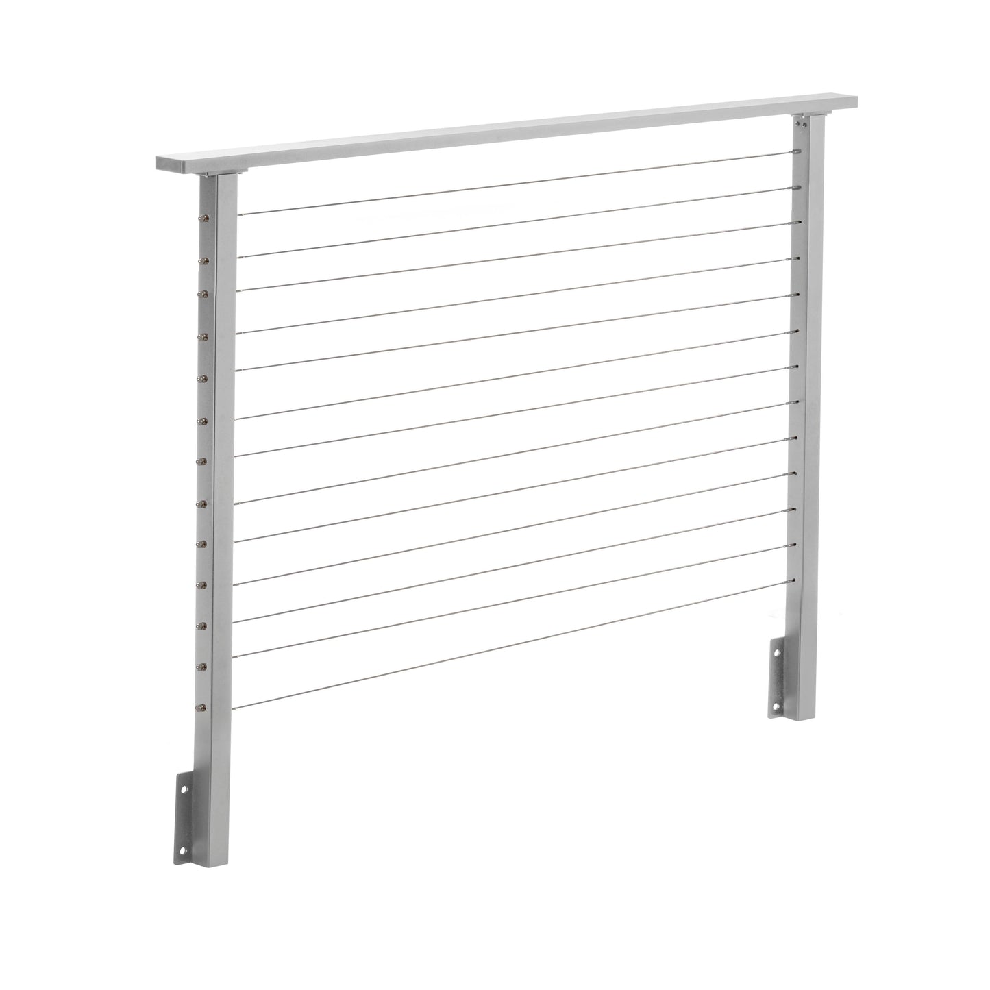 6 ft. Deck Cable Railing, 42 in. Face Mount, Grey , Stainless