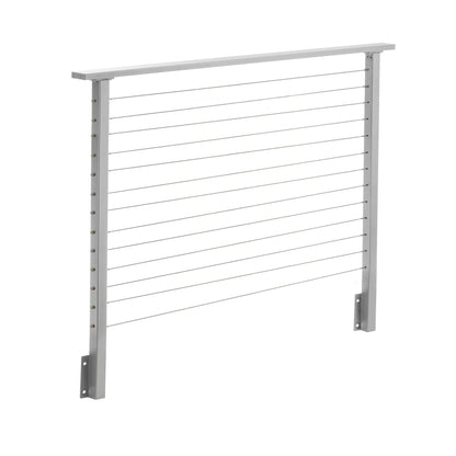 6 ft. Deck Cable Railing, 42 in. Face Mount, Grey , Stainless