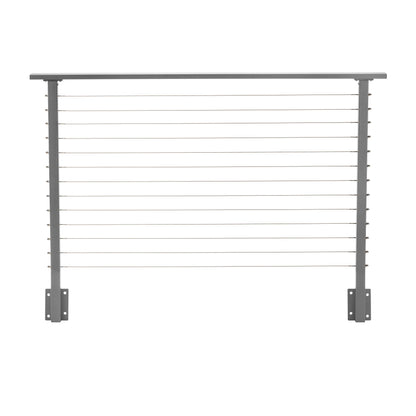 6 ft. Deck Cable Railing, 42 in. Face Mount, Grey