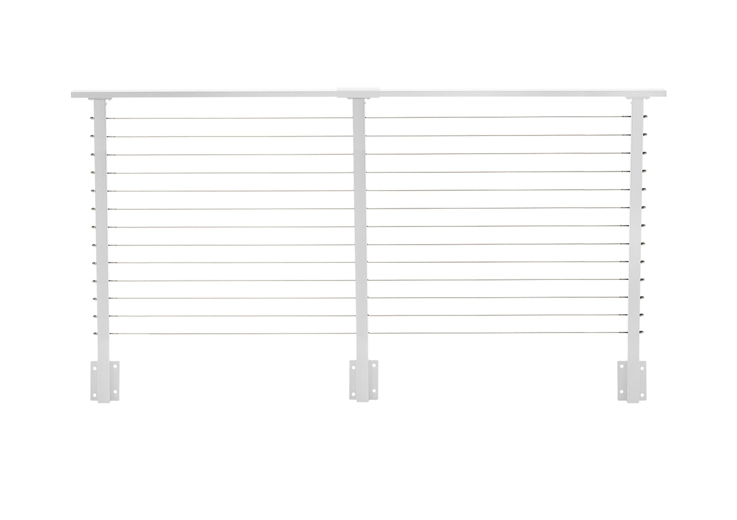 10 ft. Deck Cable Railing, 42 in. Face Mount in White