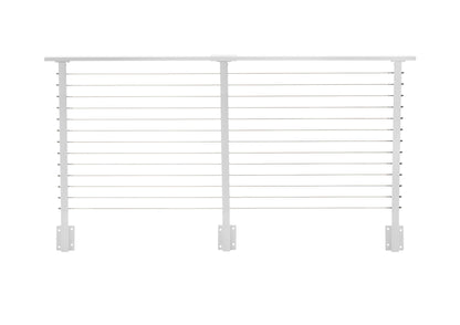 8 ft. Deck Cable Railing, 42 in. Face Mount, White