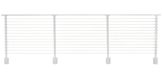 13 ft. Deck Cable Railing, 42 in. Face Mount in White