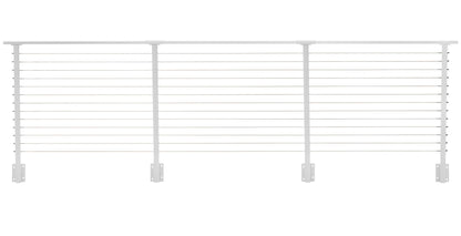 18 ft. Deck Cable Railing, 42 in. Face Mount in White