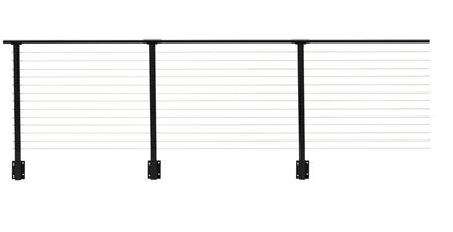 53 ft. Deck Cable Railing, 42 in. Face Mount, Black