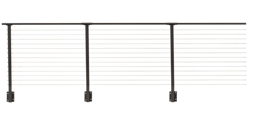 50 ft. Deck Cable Railing, 42 in. Face Mount, Bronze