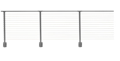 51 ft. Grey Deck Cable Railing 42 in. Face Mount