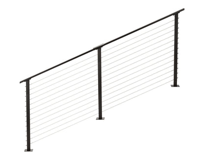12 ft. Stair Cable Railing: 42 in. Base Mount: Bronze