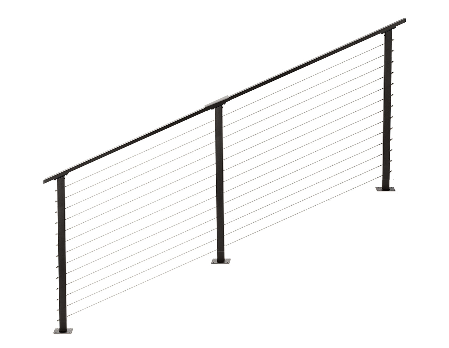 12 ft. Stair Cable Railing: 42 in. Base Mount: Bronze , Stainless