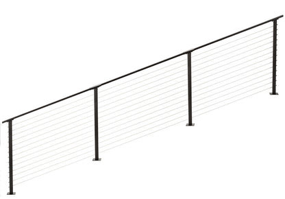 13 ft. Stair Cable Railing: 42 in. Base Mount: Bronze