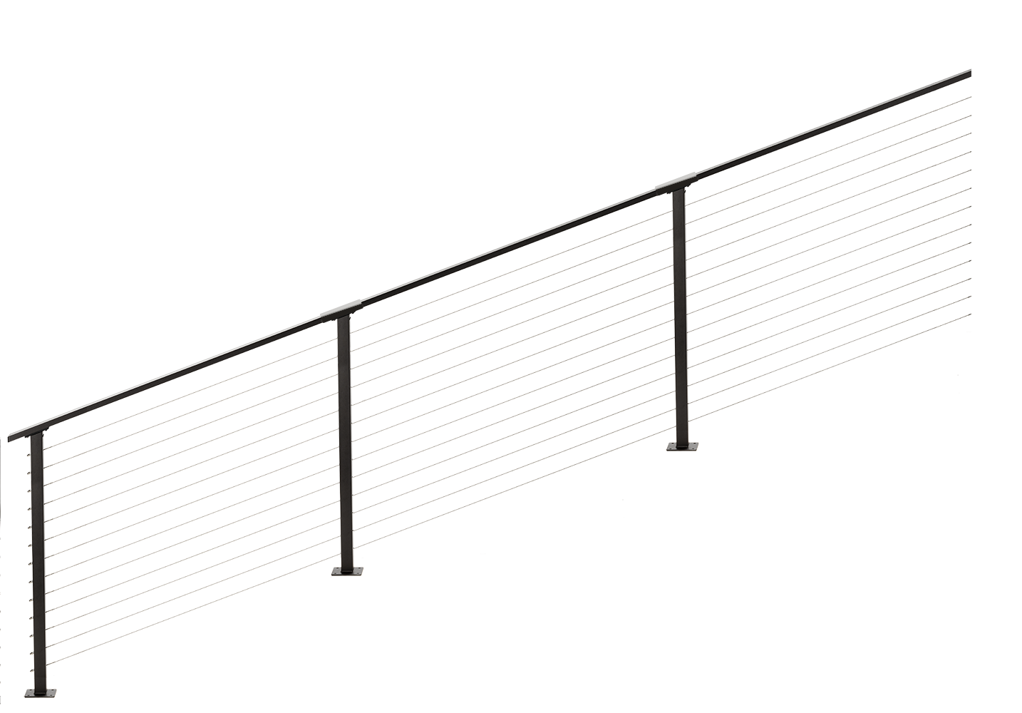 23 ft. Stair Cable Railing: 42 in. Base Mount: Bronze – CityPost Cable ...