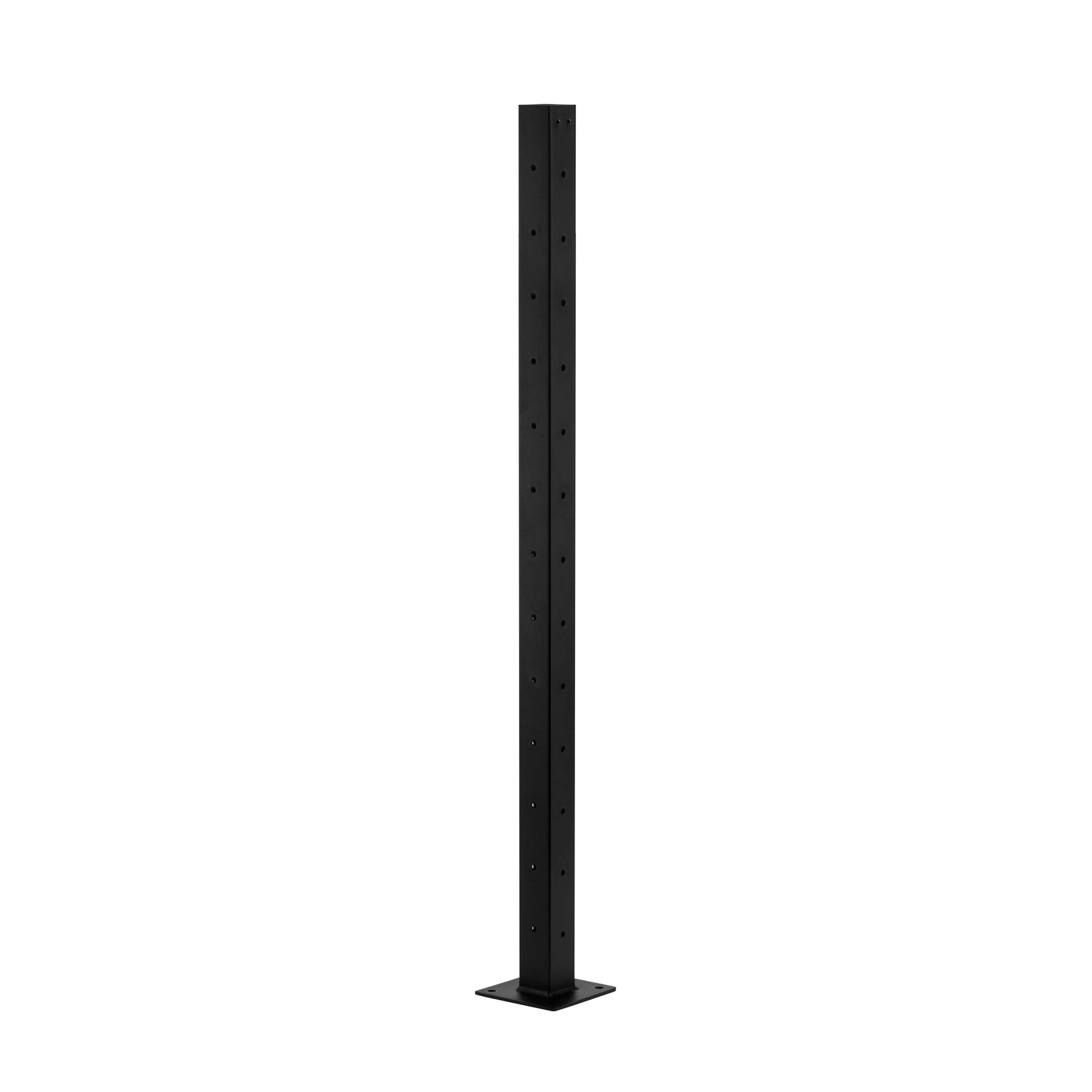 42", Base Mount, Corner, Zinc Post, Black