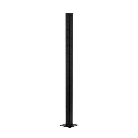 42", Base Mount, Corner, Zinc Post, Black