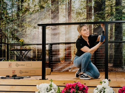 13 ft. Black Deck Cable Railing