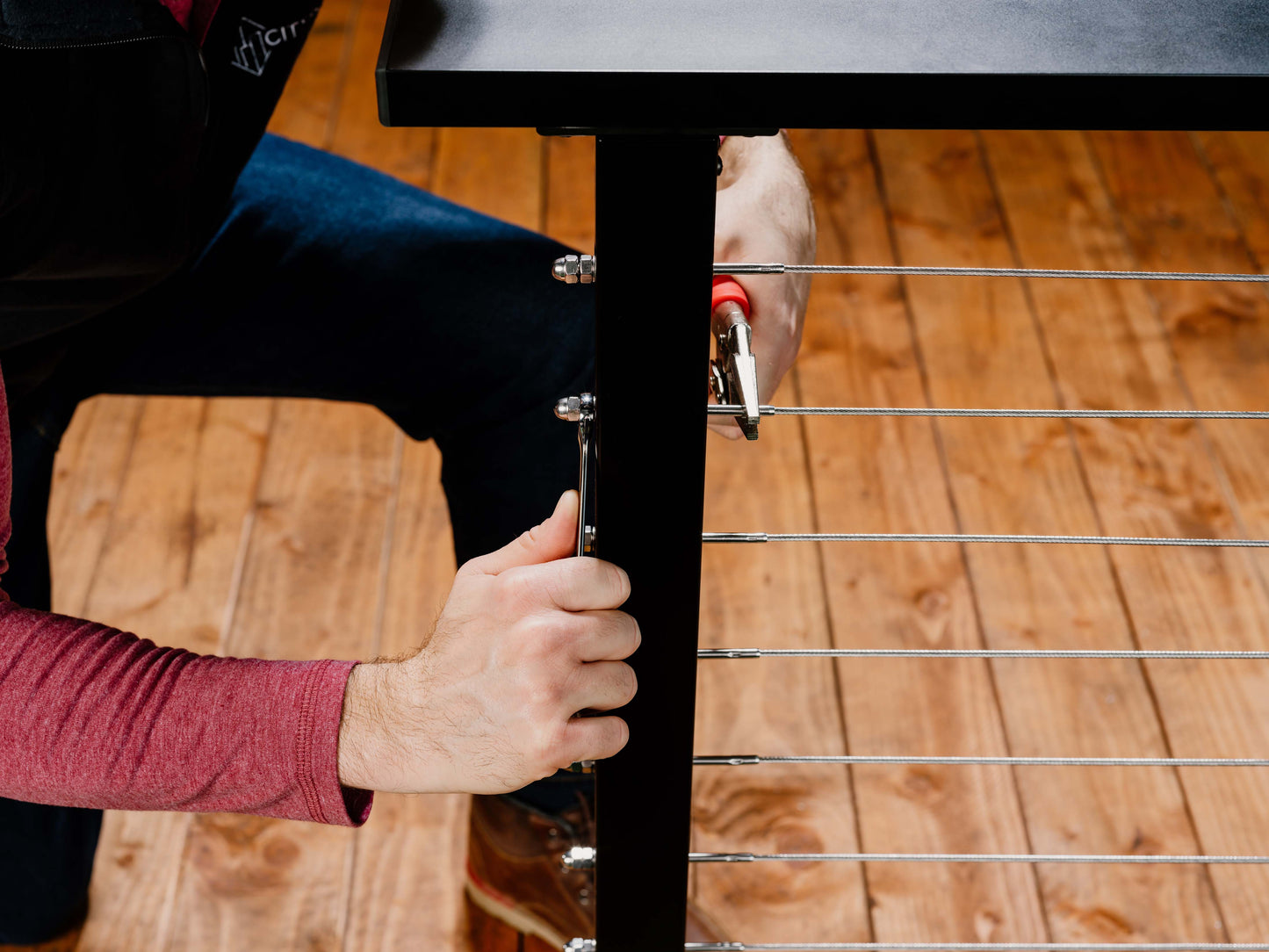 72 ft. Deck Cable Railing, 42 in. Face Mount, Black , Stainless